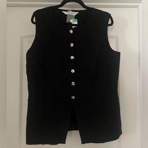 Montgomery Post Cleo Gold Button Vest - XL